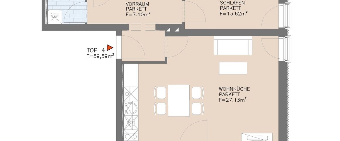 Moderne 2-Zimmer Wohnung mit Balkon - Foto 1