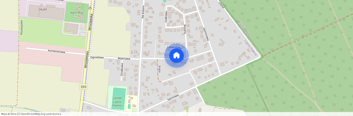 ul. Osiedlowa, Ligota Piękna, Wisznia Mała, trzebnicki, dolnośląskie