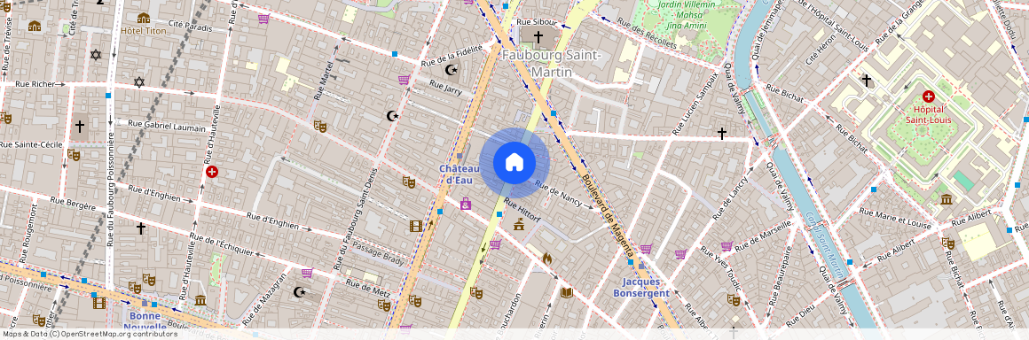 Boulevard de Magenta, entre Rue du Faubourg Saint Martin et Boulevard de Strasbourg 75010 Paris (10e arrondissement)