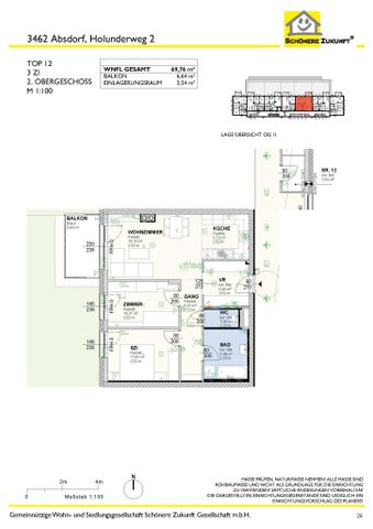 Erstbezug nächst Tulln mit 3 Zimmern und Balkon - Foto 5
