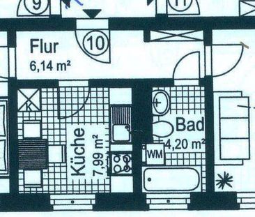 frei ab 1.5.25.! 2-Zi.-Whg. im 3.OG-Bad mit Fenster !!! - Photo 1