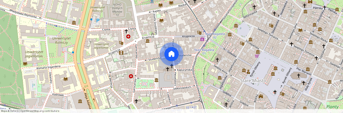 ul. Studencka, Piasek, Stare Miasto, Kraków, małopolskie