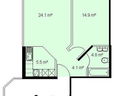 2.5 Zimmer, 53 m², EG - Foto 4