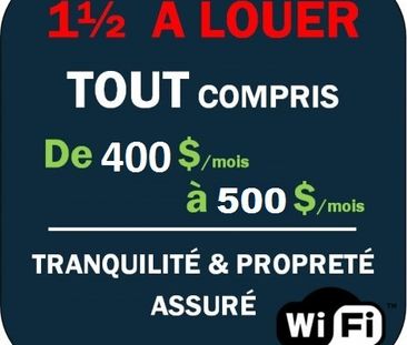 Saint-Jérôme – Appartement 1 1/2 à louer – Tout compris avec internet - Photo 1