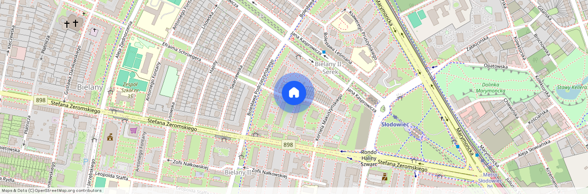 ul. Marii Pawlikowskiej-Jasnorzewskiej, Stare Bielany, Bielany, Warszawa, mazowieckie