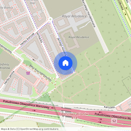 ul. Jerzego Holzera, Błonia Wilanowskie, Wilanów, Warszawa, mazowieckie