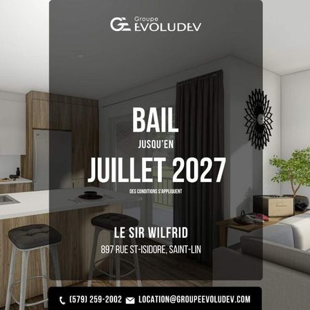 Le Sir Wilfrid | 3 ½ et 4 ½ récents à louer, Saint-Lin - Photo 4