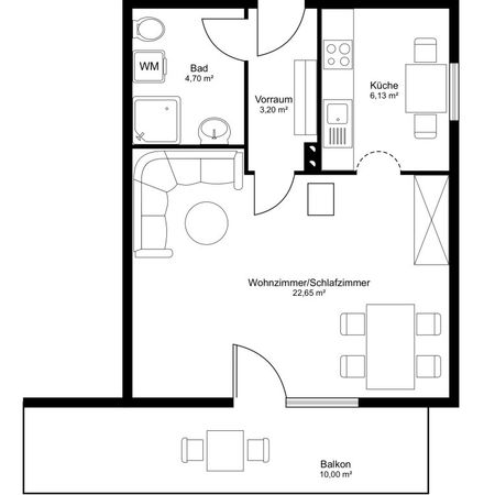 Sonnige Einraumwohnung mit Balkon - zuhause in Elsbethen - Photo 3