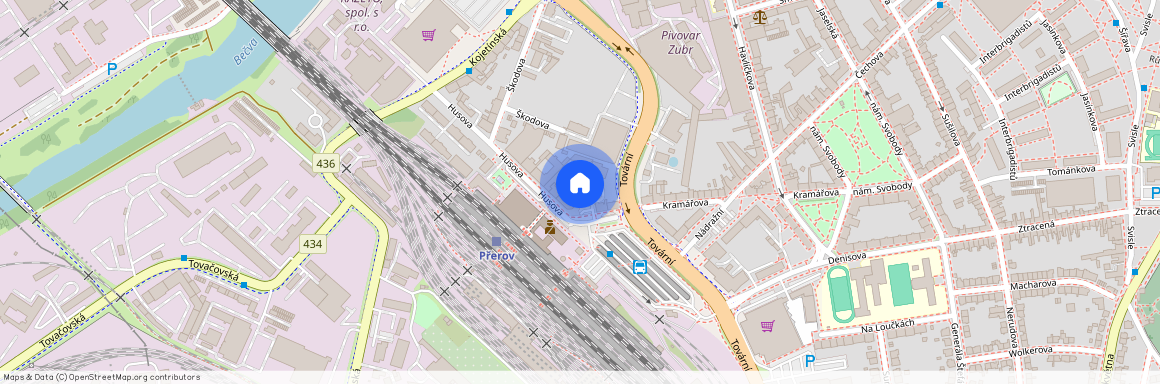 Pronájem bytu 2+kk, Husova, Přerov