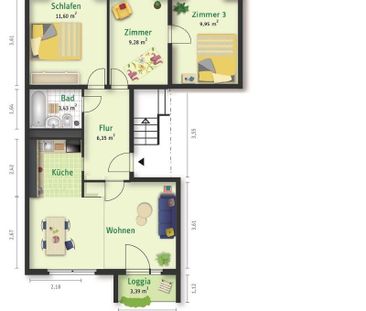 Familienfreundliche 4-Zimmerwohnung in Halle-Neustadt - Photo 5