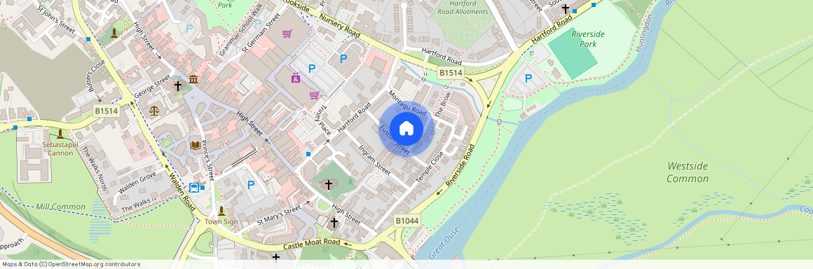 Ouse Walk, Huntingdon, Cambridgeshire.