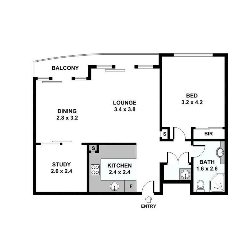 SPACIOUS 1 BEDDER WITH XTRA STUDY & SECURITY PARKING - PANORAMIC OUTLOOK! - Photo 1