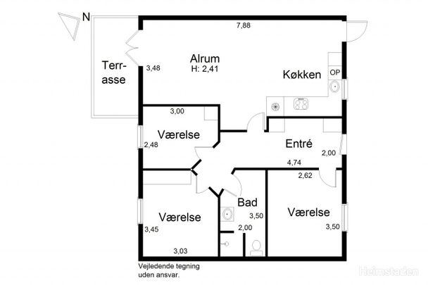 Attraktiv lejebolig i Fraugde, med gratis parkering og familievenligt - Foto 1