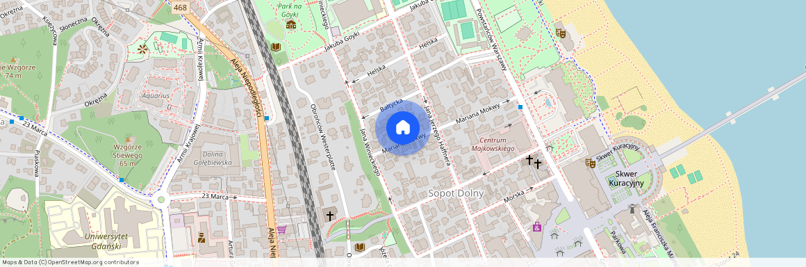 ul. Bałtycka, Dolny Sopot - Haffnera, Dolny Sopot, Sopot, pomorskie