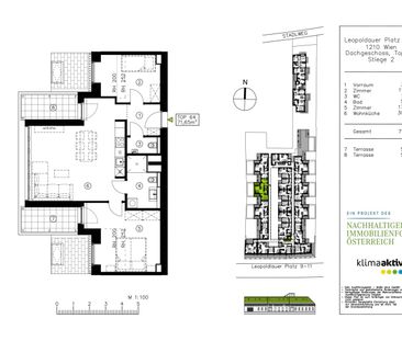 LEOPOLD XXI – Lichtdurchflutete 3-Zimmer-Dachgeschosswohnung mit 2 ... - Photo 1