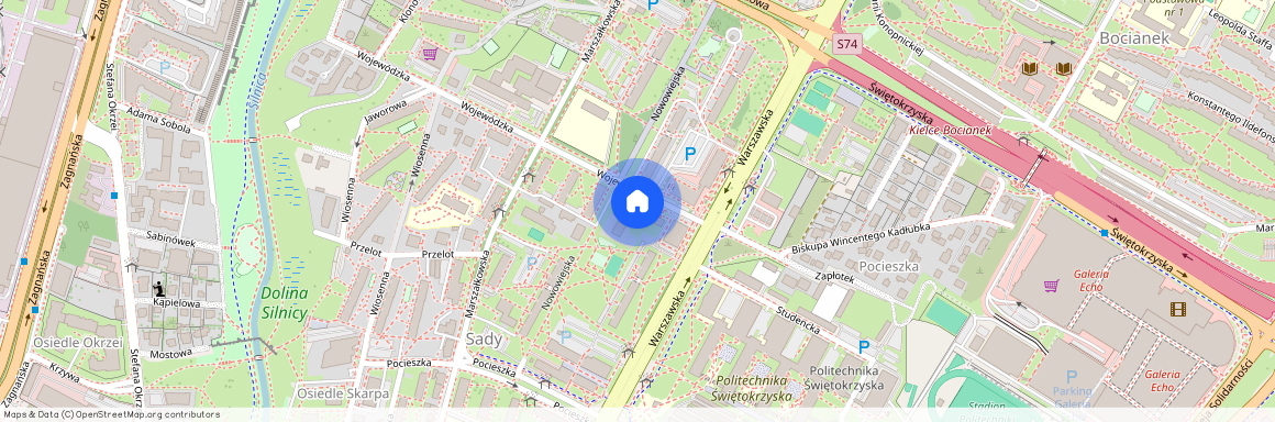 ul. Wojewódzka 3, Sady, Kielce, świętokrzyskie