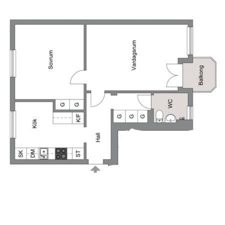 Bandhagen - 2rok - 3mån - 12.650kr/mån - Foto 4