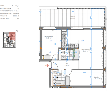 6 NOUVEAUX logements de 4 pièces entre 58 m2 et 71 m2, au 7ème et 8... - Photo 3