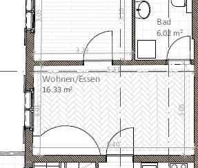 2.5 Zimmer, 38 m², 1. Stock - Foto 5