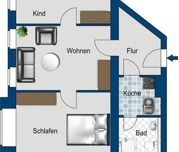 Schöne 2-Raum-Wohnung im Altbau Dresden-Löbtau! - Foto 6