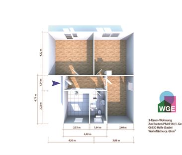 Sie könnten der Erste sein - sanierte 3 Raumwohnung. - Photo 4