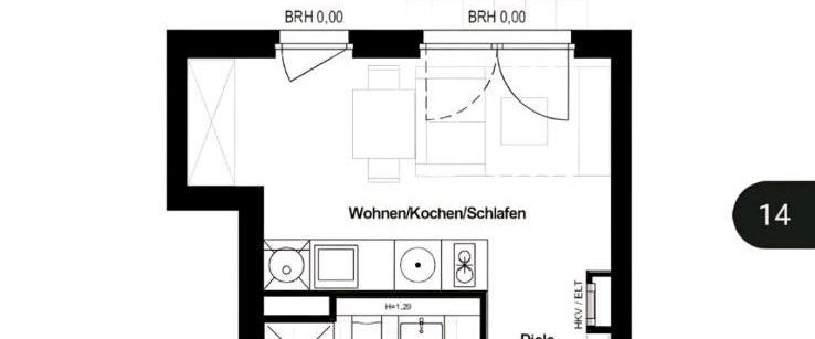 1 Zimmer Studio im Wedding - Foto 1