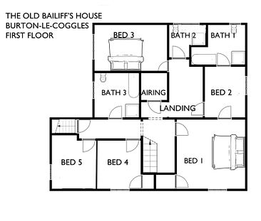 The Old Bailiff's house in Burton-le-Coggles, between Grantham and Stamford on the Lincolnshire/Rutland border, is a gorgeous family home with 6/7 bedrooms and - Photo 1