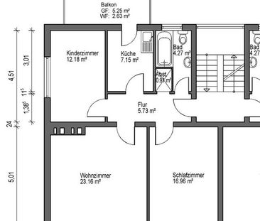 Schöne 3-Zimmer Wohnung mit Balkon - Photo 6