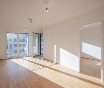 Hofruhelage: Moderne 2-Zimmer Wohnung mit Loggia nahe Donau - Foto 1