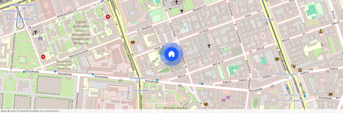 Warszawa, Śródmieście, Emilii, Plater