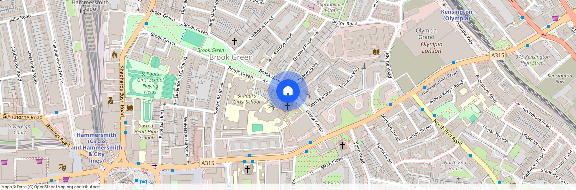 Oxford Gate, Brook Green, Hammersmith, London, W6