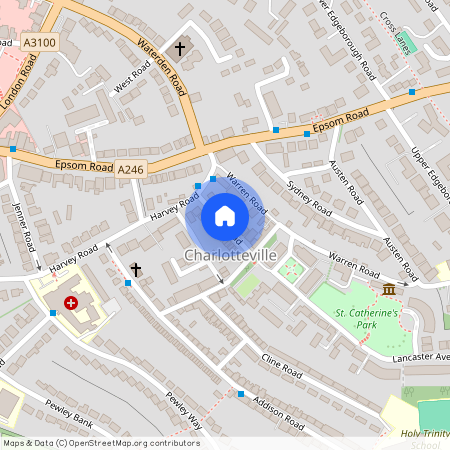 Baillie Road, Guildford, Surrey, UK, GU1