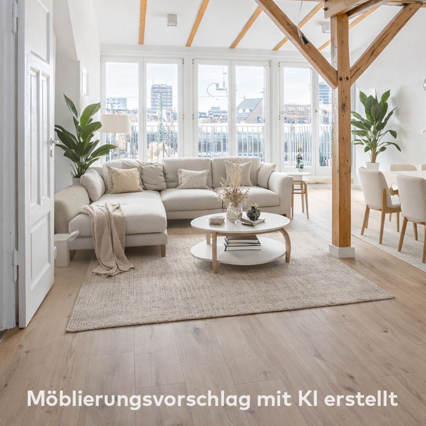 Modernes Wohnen im Herzen der Stadt: Helle und renovierte Maisonette mit Dachterrasse - Photo 1
