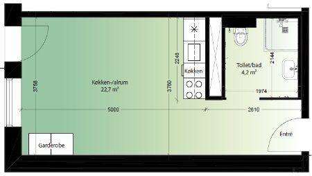 1-værelses studiebolig (Type C) - Photo 5