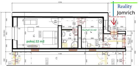 Pronájem bytu 1+1 44 m² - Fotografie 3