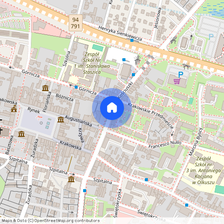 ul. Tadeusza Kościuszki, Olkusz, Olkusz, olkuski, małopolskie