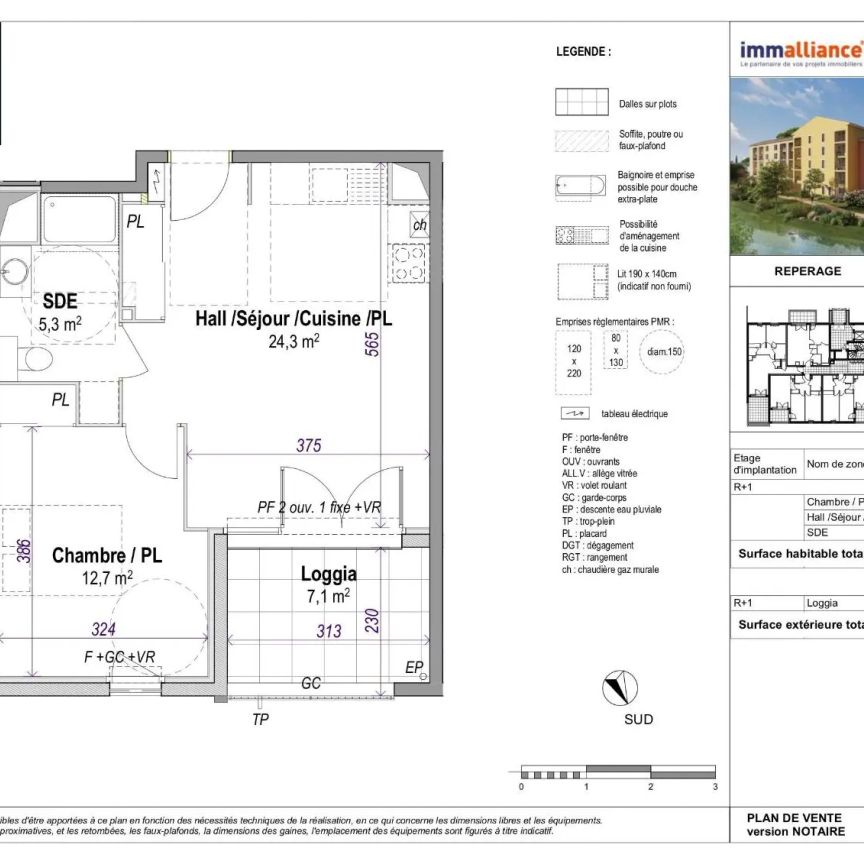 Appartement à louer 2 pièces 42.3m² - Photo 2