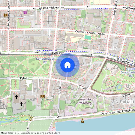 ul. ks. Stanisława Kujota, Rybaki, Toruń, kujawsko-pomorskie