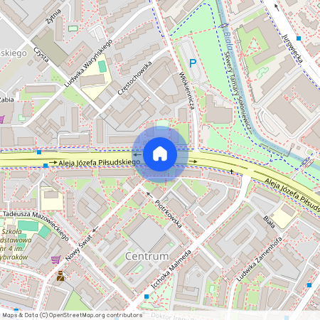 ul. Aleja Józefa Piłsudskiego, Centrum, Białystok, podlaskie