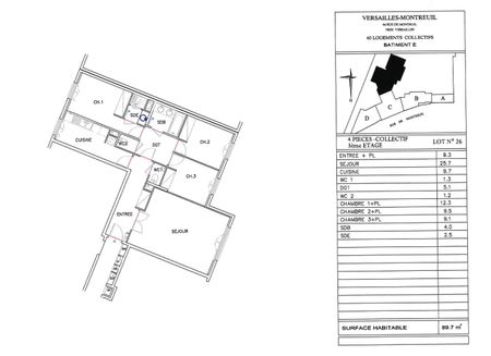 location Appartement T4 DE 89.7m² À VERSAILLES - Photo 3