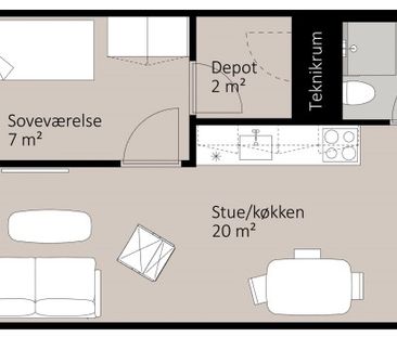 2-værelses studiebolig - Photo 5