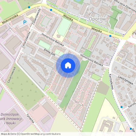 ul. Honoriusza Balzaka, Oporów, Fabryczna, Wrocław, dolnośląskie