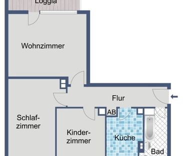 3-Zimmer-Erdgeschosswohnung mit Loggia - Foto 1