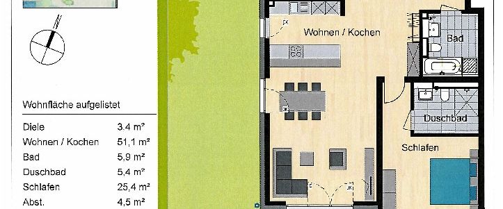 Neubau/Erstbezug: Moderne 4-Zimmer-Wohnung mit eigenem Garten! - Foto 1