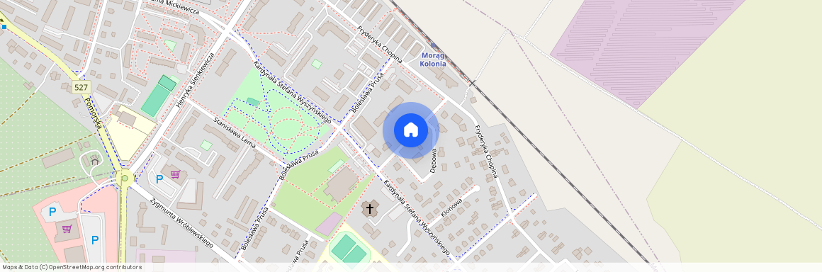 ul. Dębowa, Morąg, Morąg, ostródzki, warmińsko-mazurskie