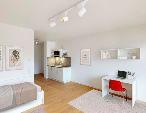 Möbliertes 1-Zimmer-Apartment mit Einbauküche und Balkon - Foto 1
