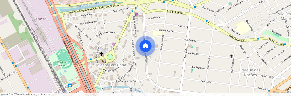 Avenida, Estados Unidos, 1087, Parque das Nações, Santo André