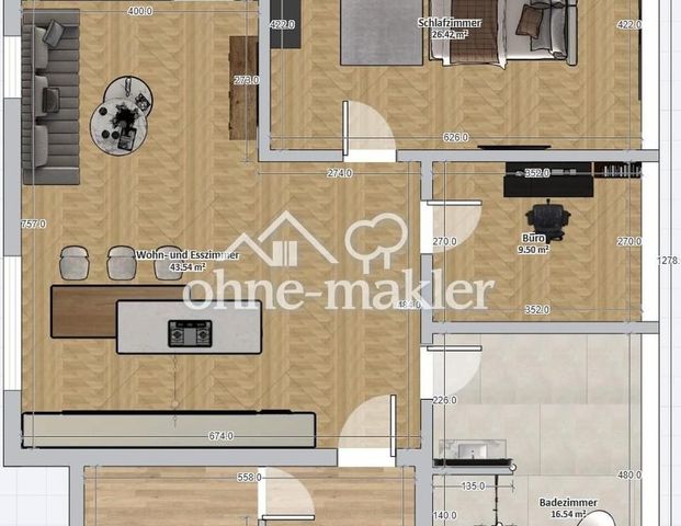 Exklusive DG Penthouse Wohnung mit Loft Charakter - Foto 1