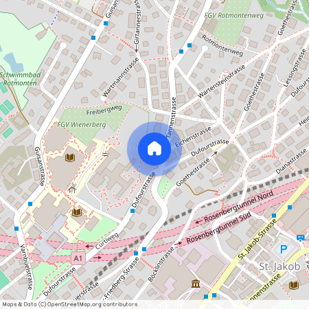 Tannenstrasse 3, 9000 St. Gallen, Lageplan