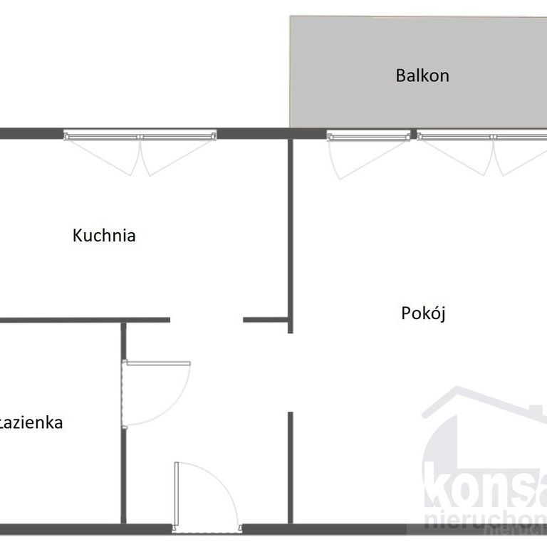 Kawalerka z balkonem w bloku z windą - Zdjęcie 1